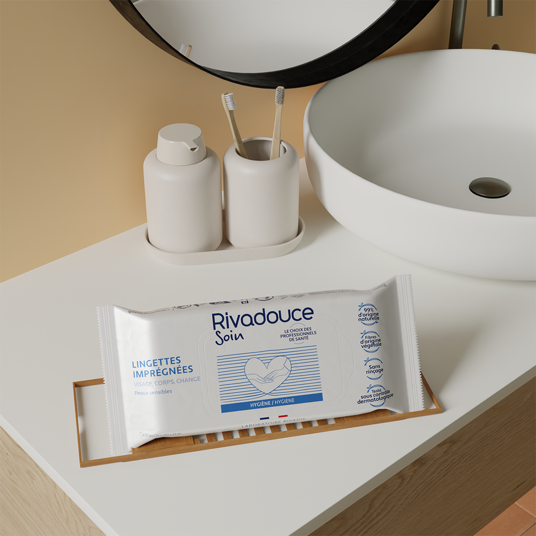 Lingettes Imprégnées nettoyantes x 50 image number null