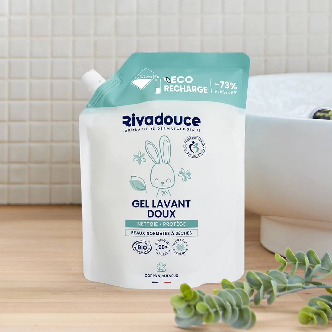 &Eacute;co-recharge Gel doux lavant B&eacute;b&eacute; 750ml image number 0