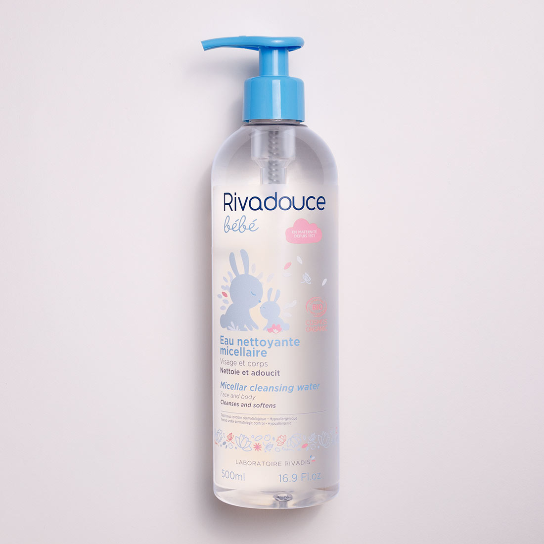 Rivadouce Bébé eau nettoyante micellaire bio 500ml