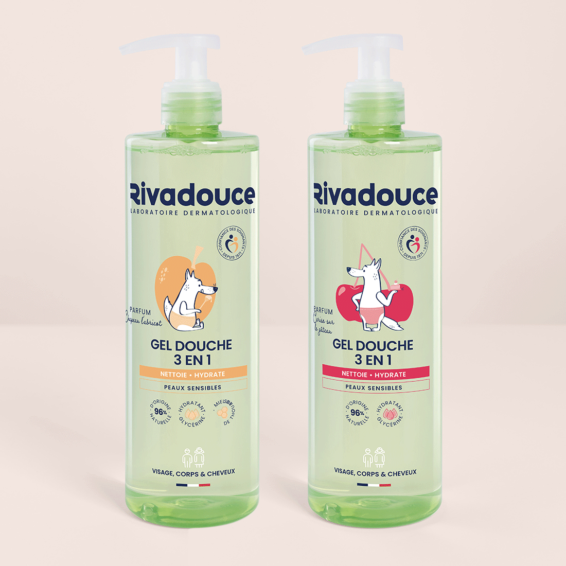 Duo Loupiots-Chapeau l'abricot Cerise sur le g&acirc;teau 2x400ml
