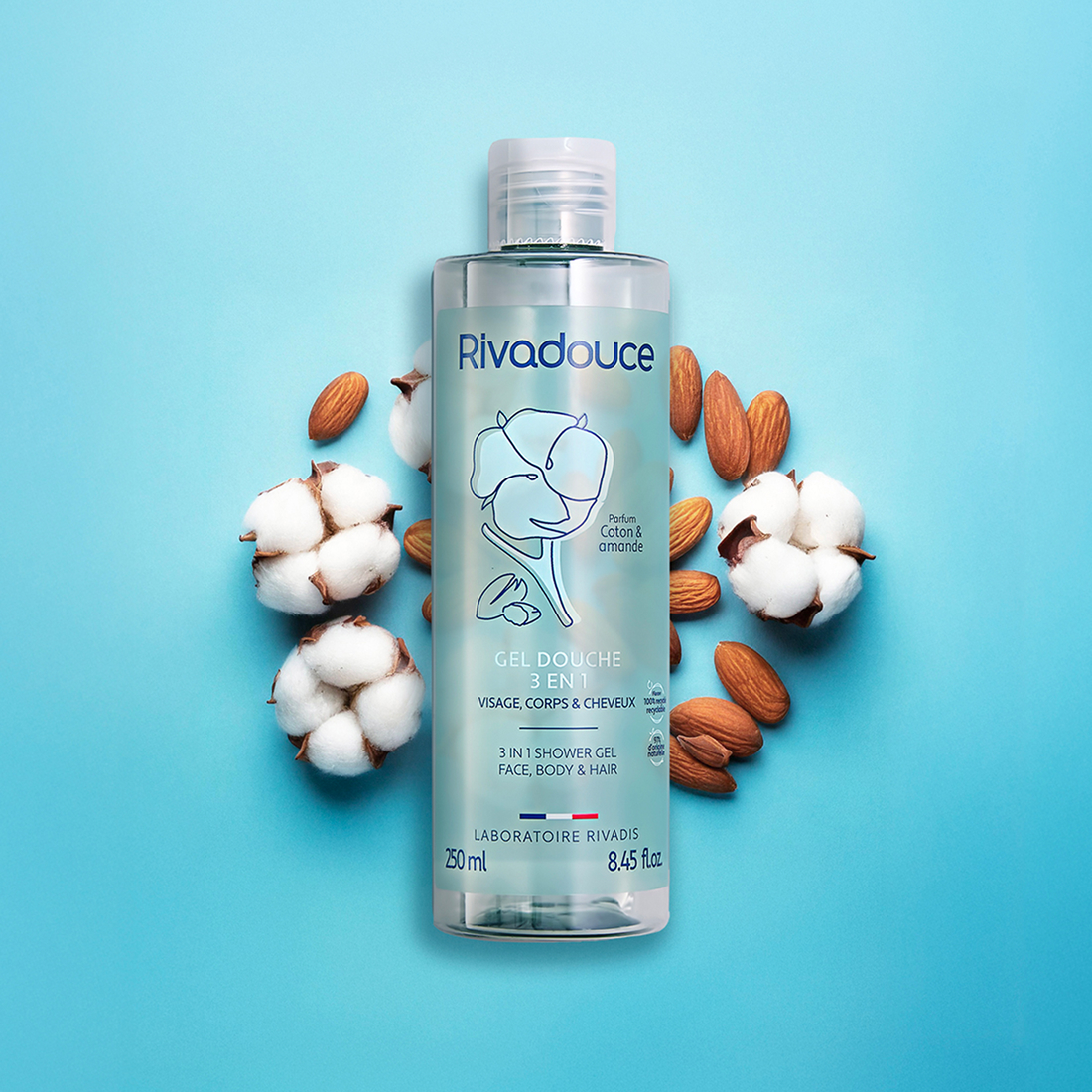 Shampoing douche Coton & Amande 3en1 - 250ml image number null