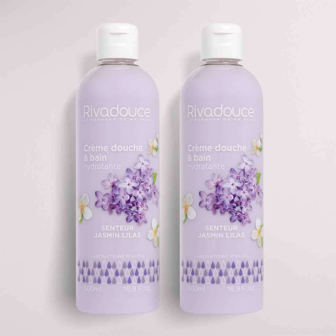Lot de 2 Crèmes douche & bain hydratante jasmin lilas 500ml image number null