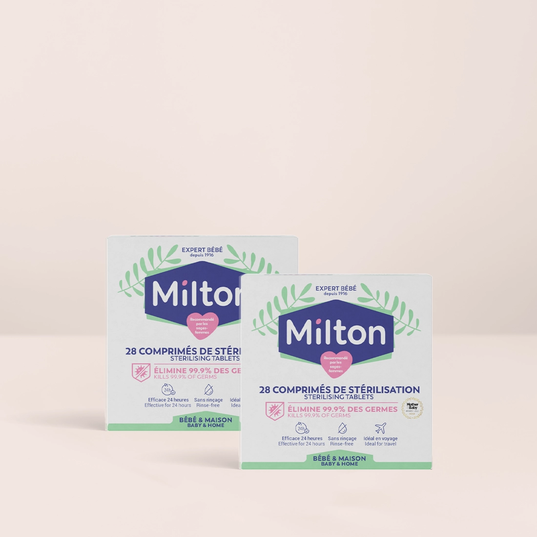 LOT DE 2 BOITES DE COMPRIMÉS DE STÉRILISATION