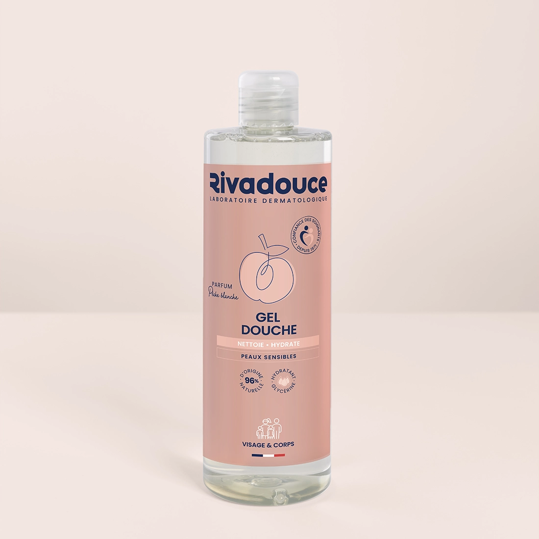 Gel douche P&ecirc;che blanche 400ml