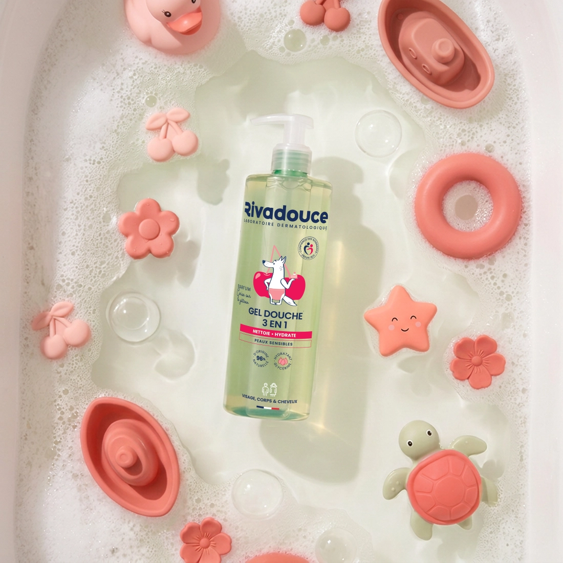 Gel douche 3 en 1 Loupiots Cerise sur le g&acirc;teau 400ml image number 0