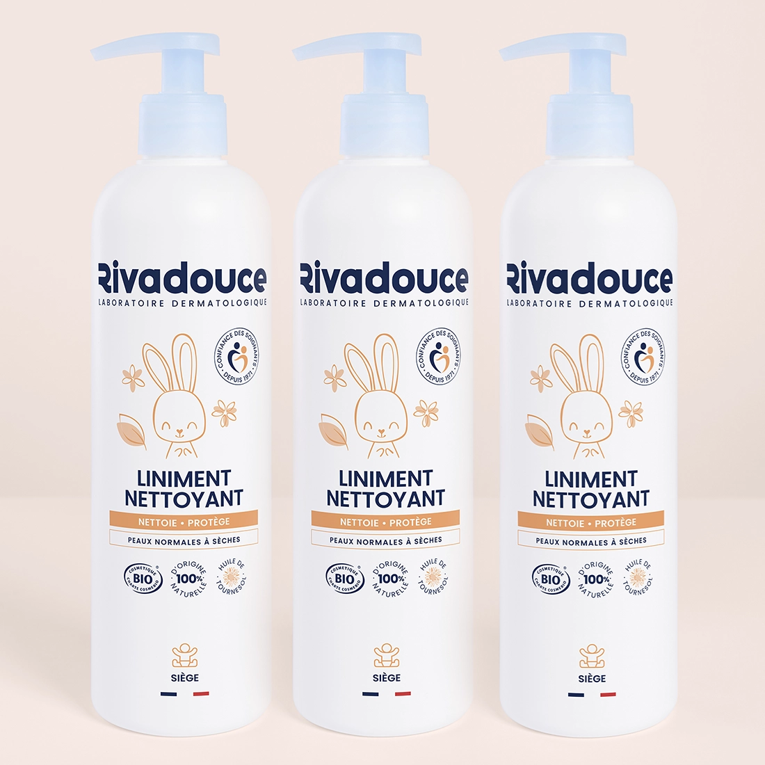 LOT DE 3 LINIMENTS NETTOYANT B&Eacute;B&Eacute; 500ML