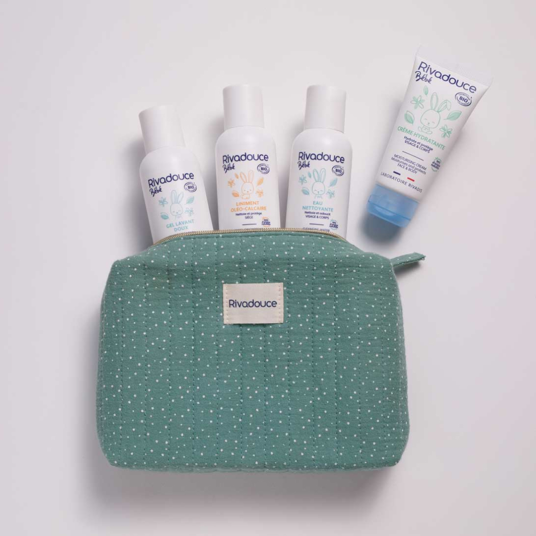 Kit voyage produits de toilette bio Rivadouce