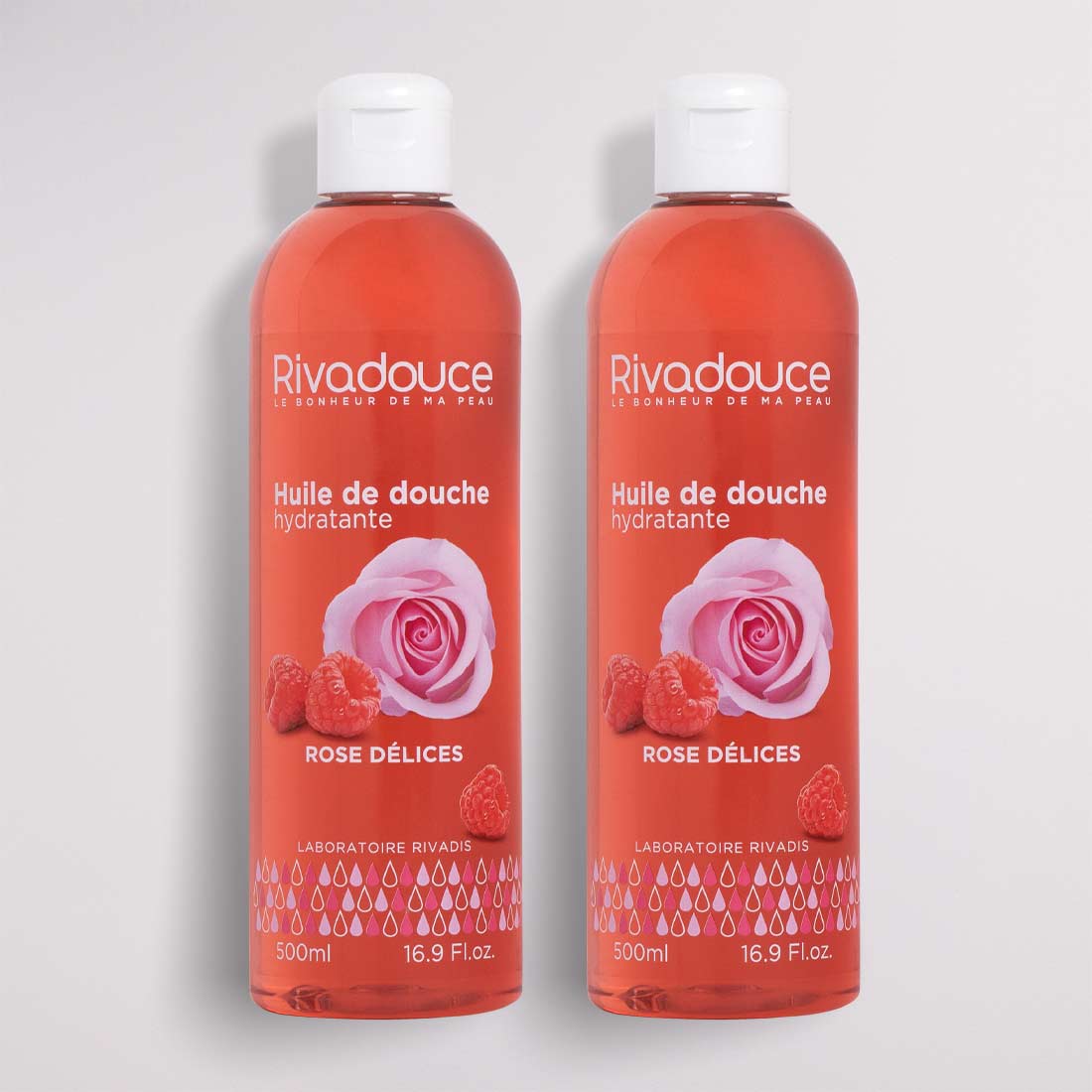Lot de 2 Huiles de douche hydratant rose et délices 500ml image number null