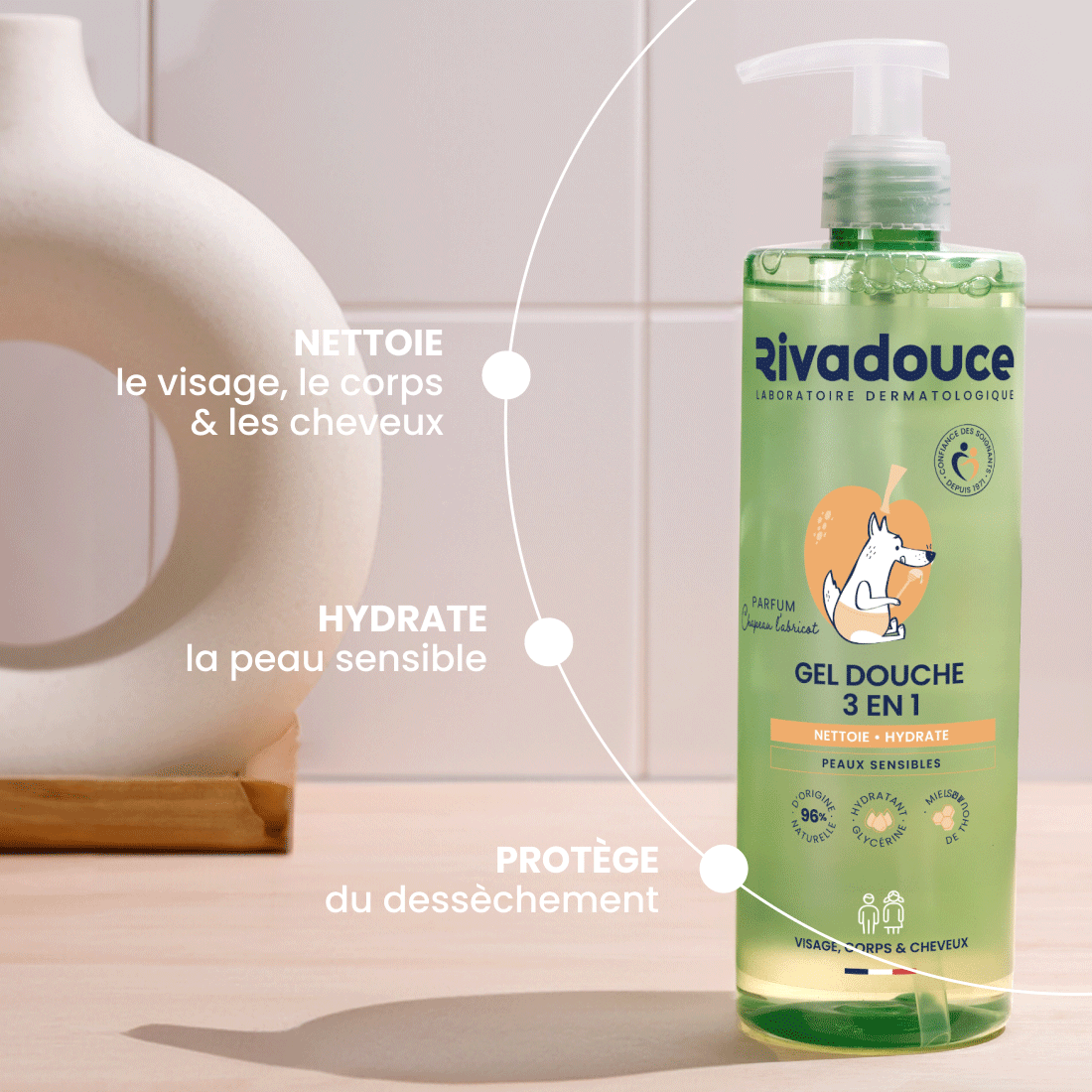 Gel douche 3en1 Loupiots Chapeau l'abricot 400ml image number 1