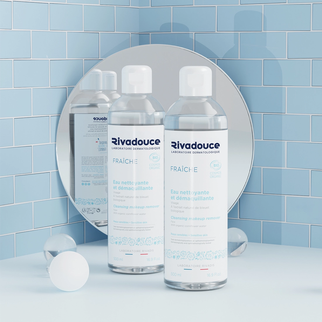 LOT DE 2 EAUX NETTOYANTES D&Eacute;MAQUILLANTES 500ML image number 0