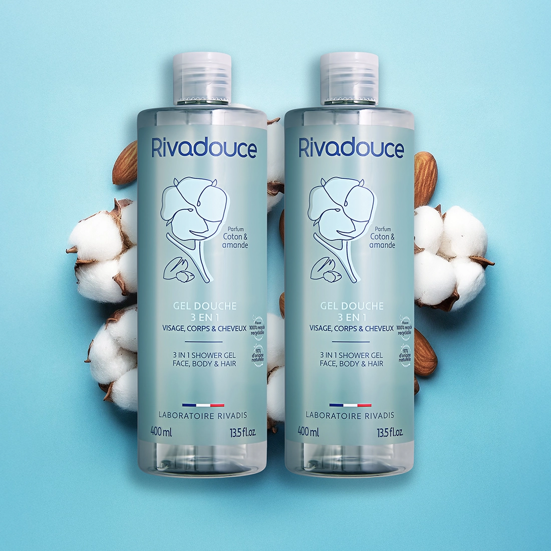 Duo Shampoing douche Coton & Amande 2x400ml image number null