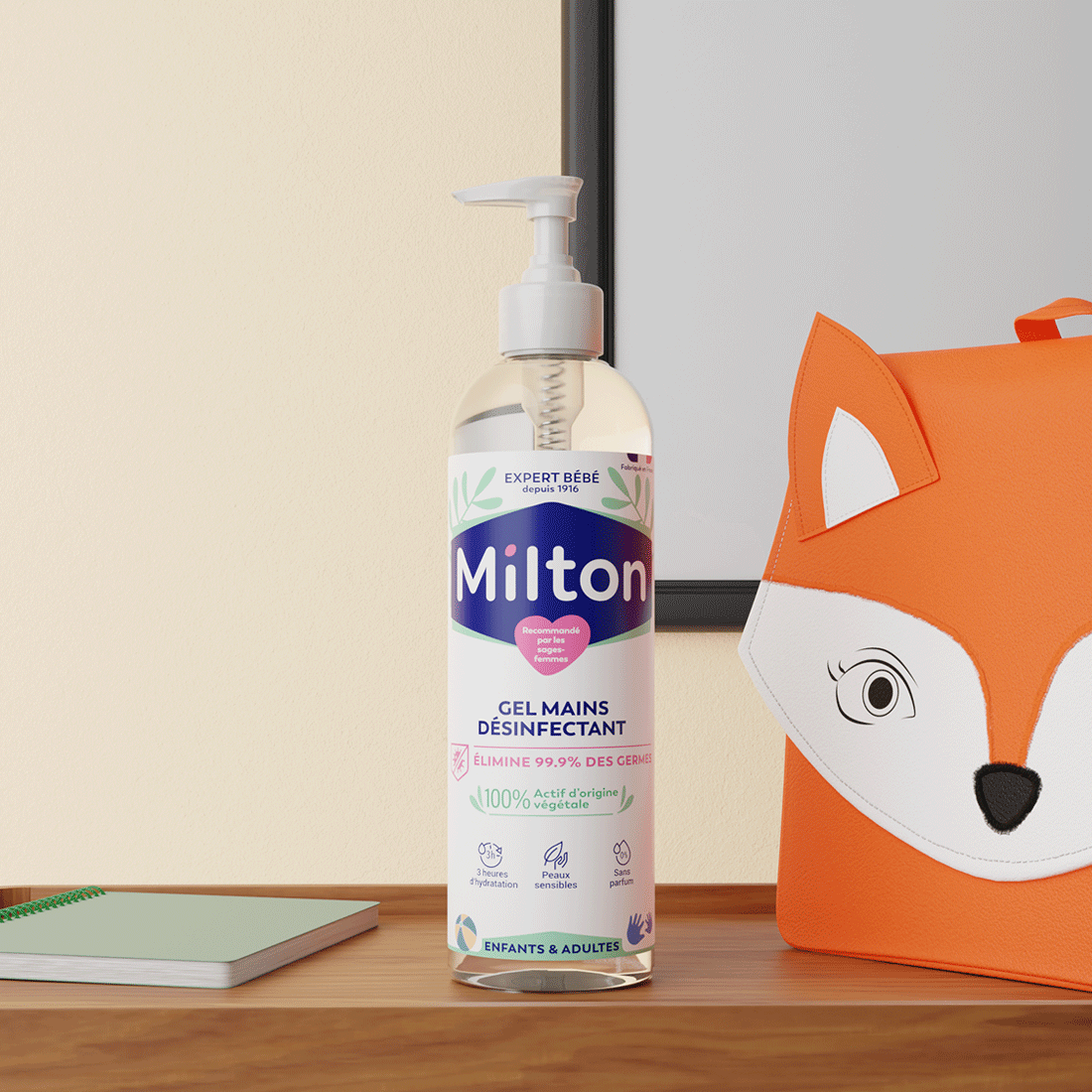 Gel mains désinfectant Milton - 500 ml avec pompe image number 0