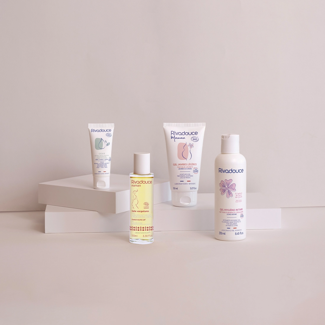 Rivadouce - Kit Future Maman - Sélection bien-être grossesse - Tous types de peaux - Coffret cadeau - 99% d'ingrédients naturels - Rivadouce