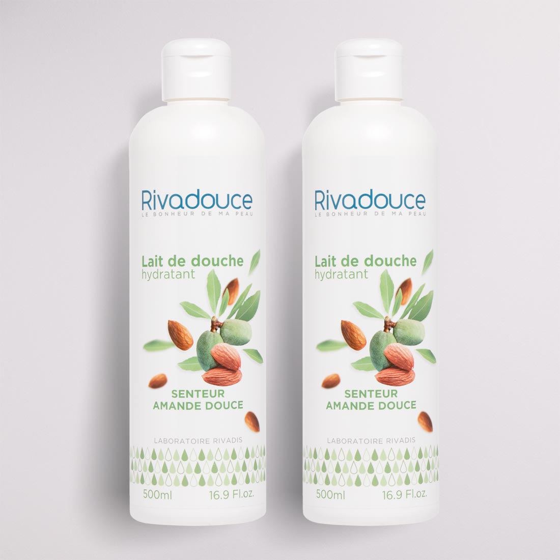 Lot de 2  Laits de douche senteur amande douce 500ml image number null