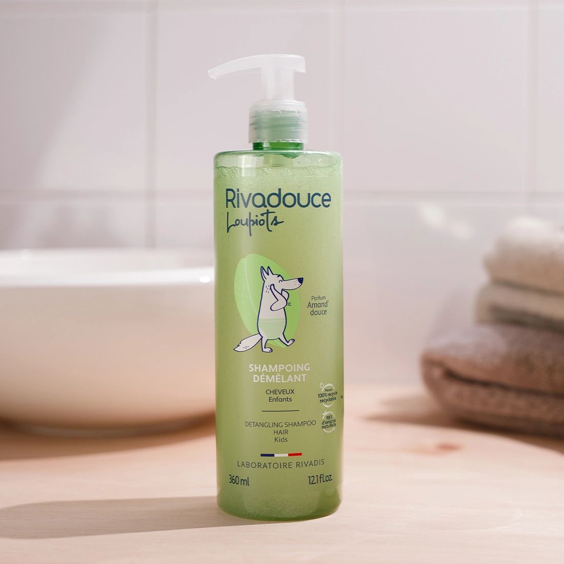 Shampoing démêlant Loupiots Amand'douce 360ml image number null