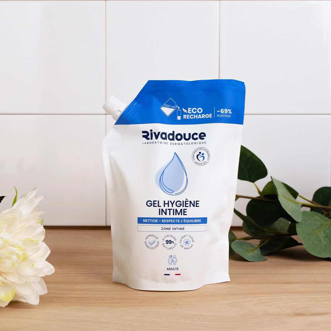 Eco-recharge gel hygi&egrave;ne intime 500ml image number 0