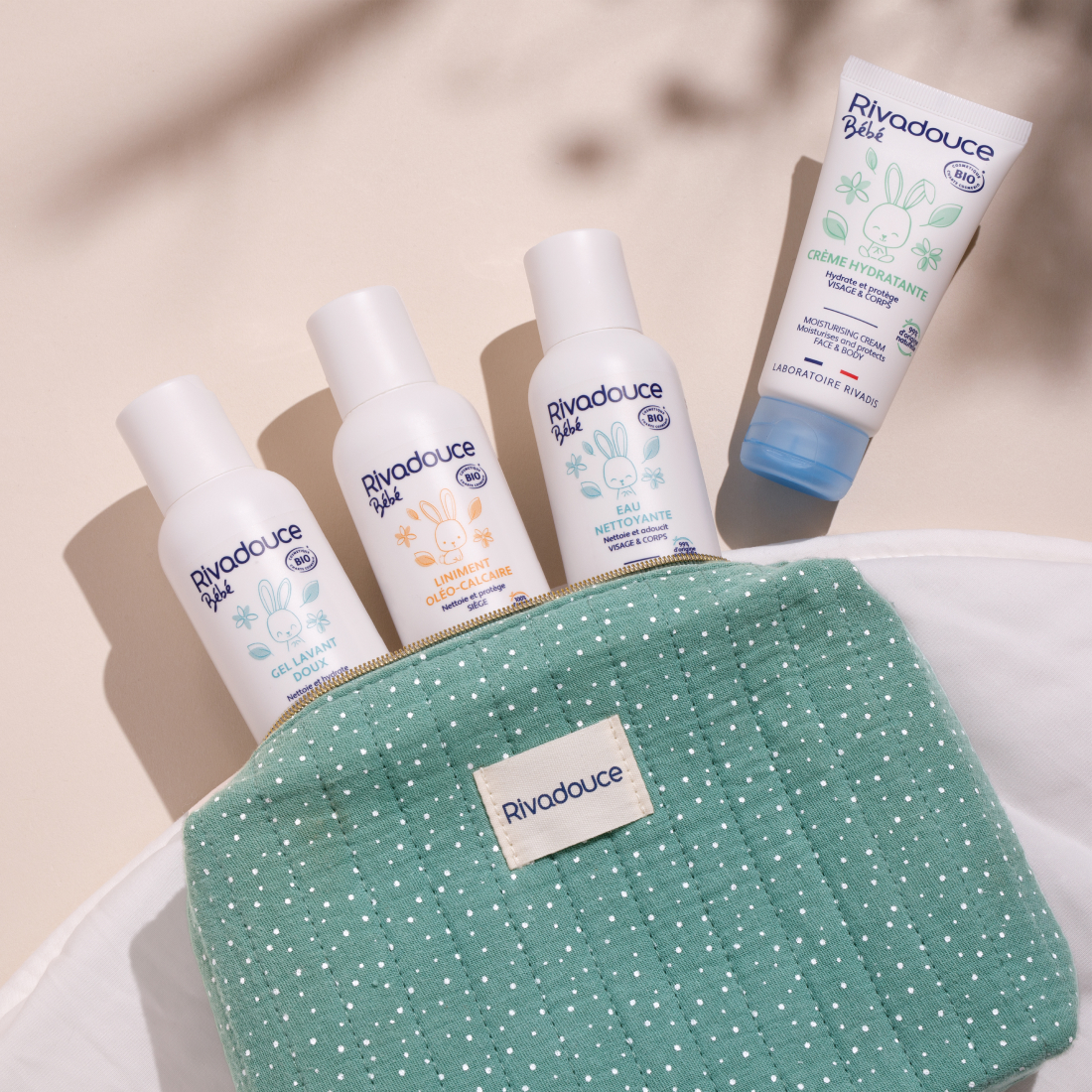 Kit voyage produits de toilette bio Rivadouce