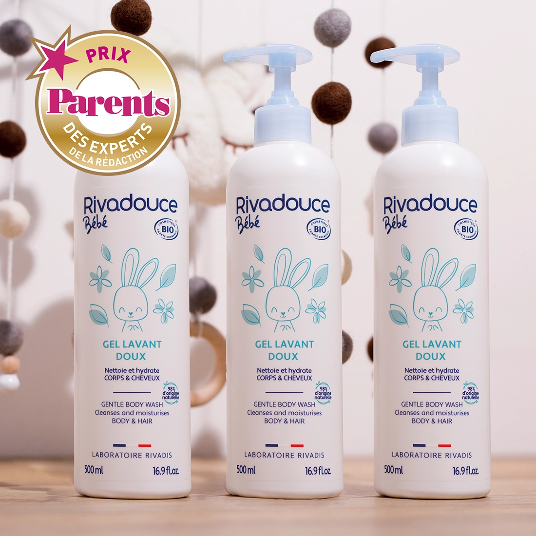 LOT DE 3 GELS LAVANTS DOUX BÉBÉ 500ML image number null
