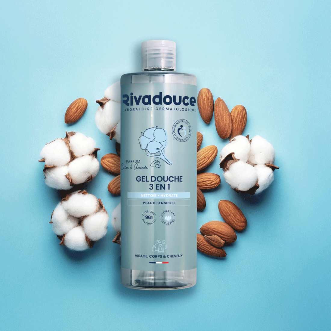 Shampoing douche Coton & Amande 3en1 - 400ml image number 0