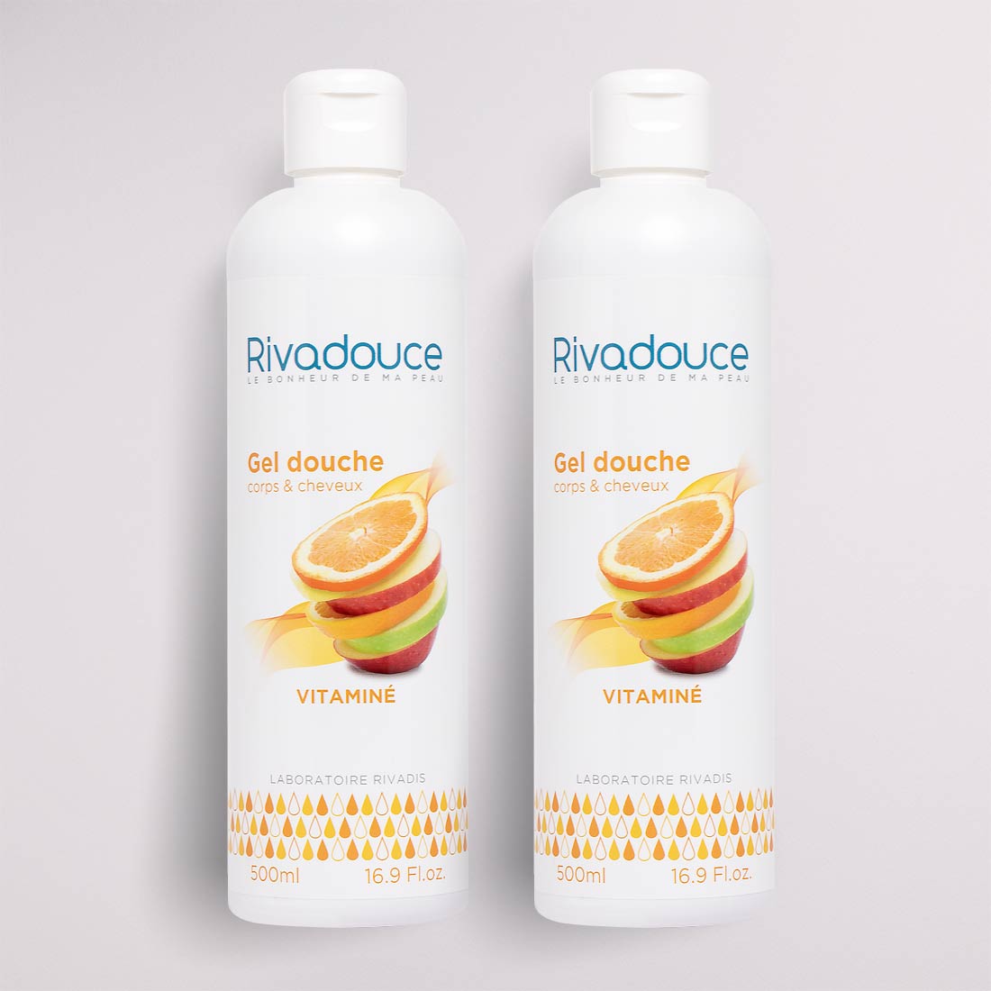 Lot de 2 Gels douche corps et cheveux vitaminé 500ml image number null