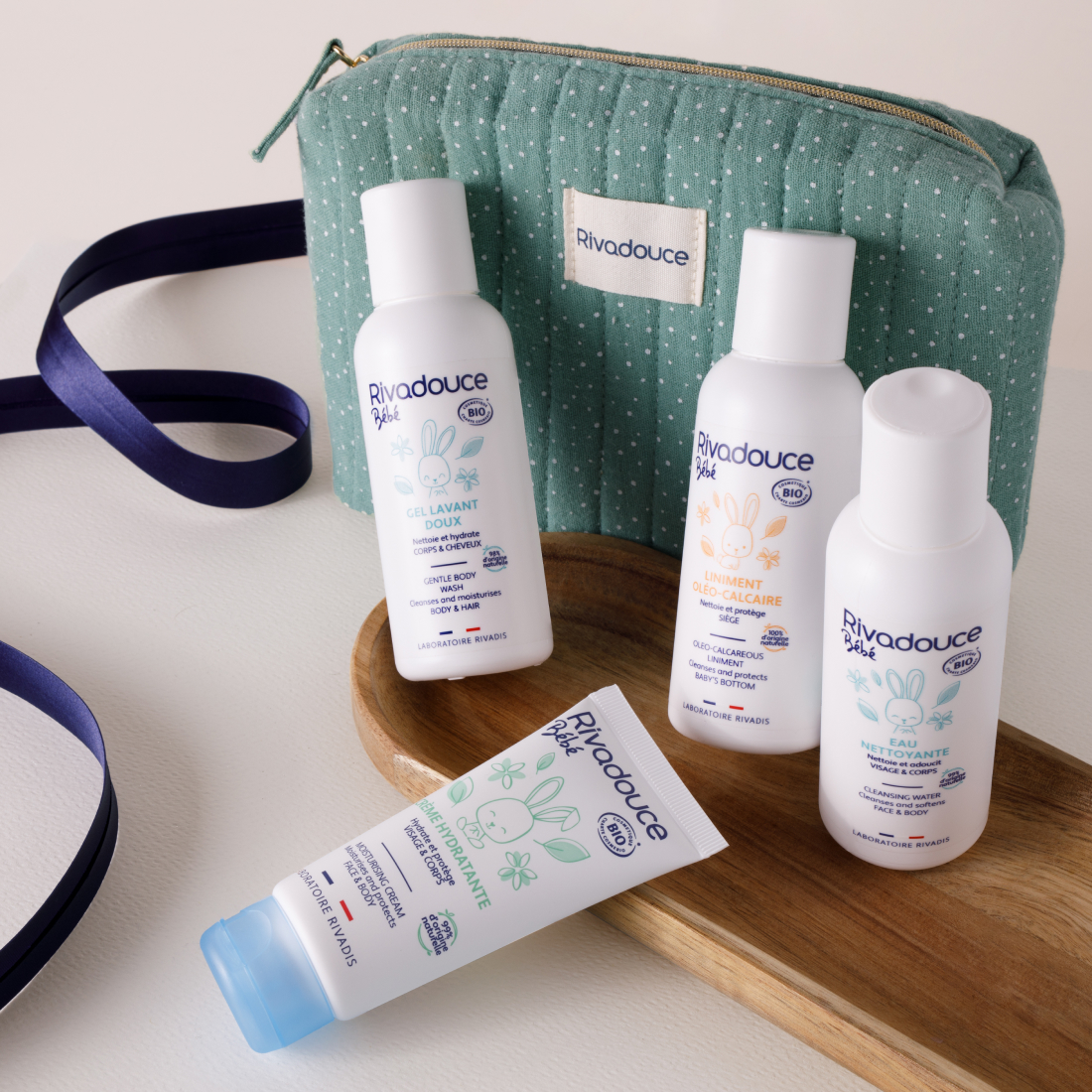 Kit voyage produits de toilette bio Rivadouce